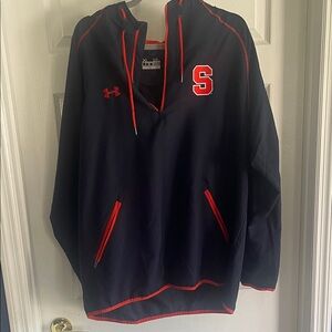 Syracuse University Under Armour Navy and Orange Pullover Jacket Men’s XL